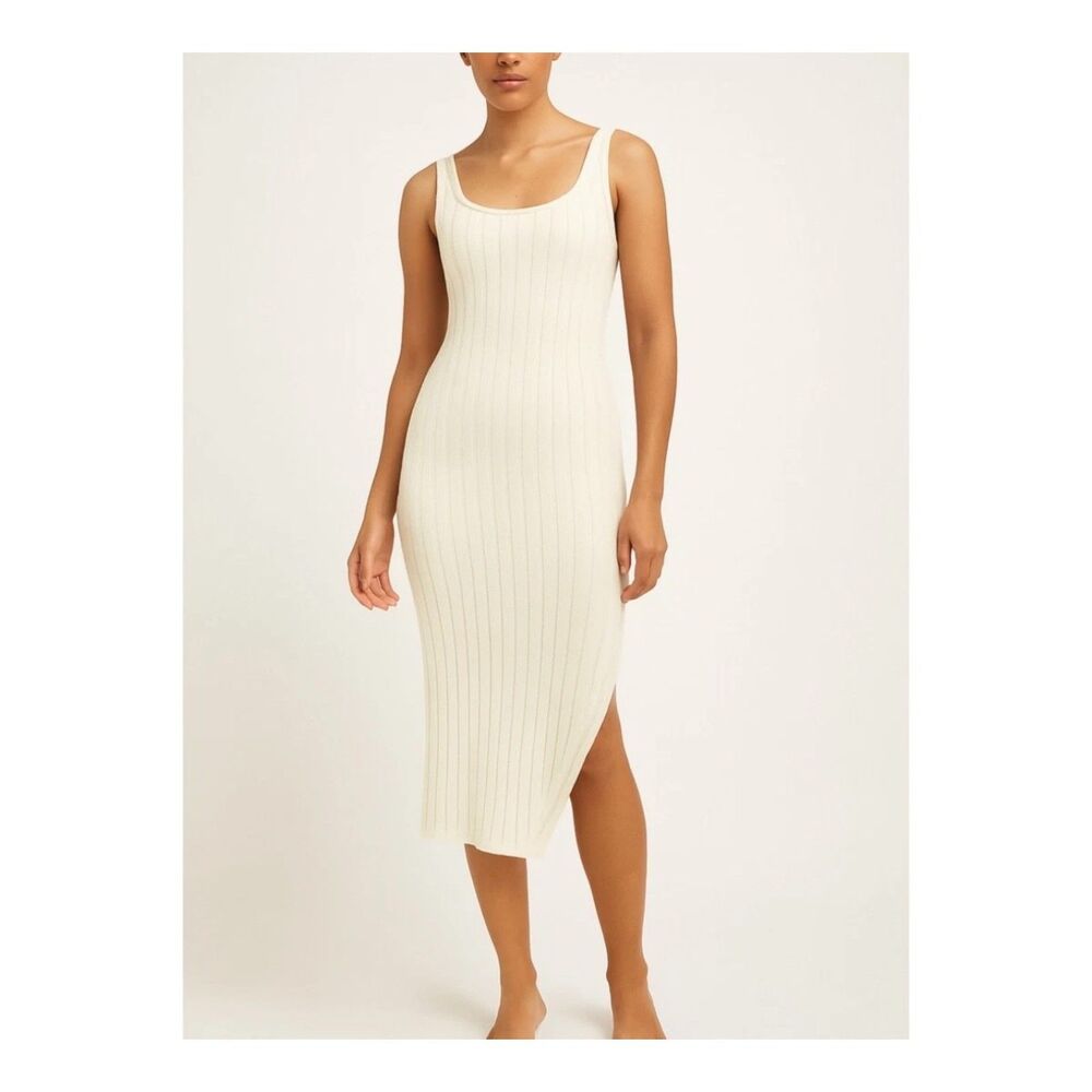 Offline by Aerie Ribbed Cream Midi Tank Dress XXL Soft Stretch Lounge